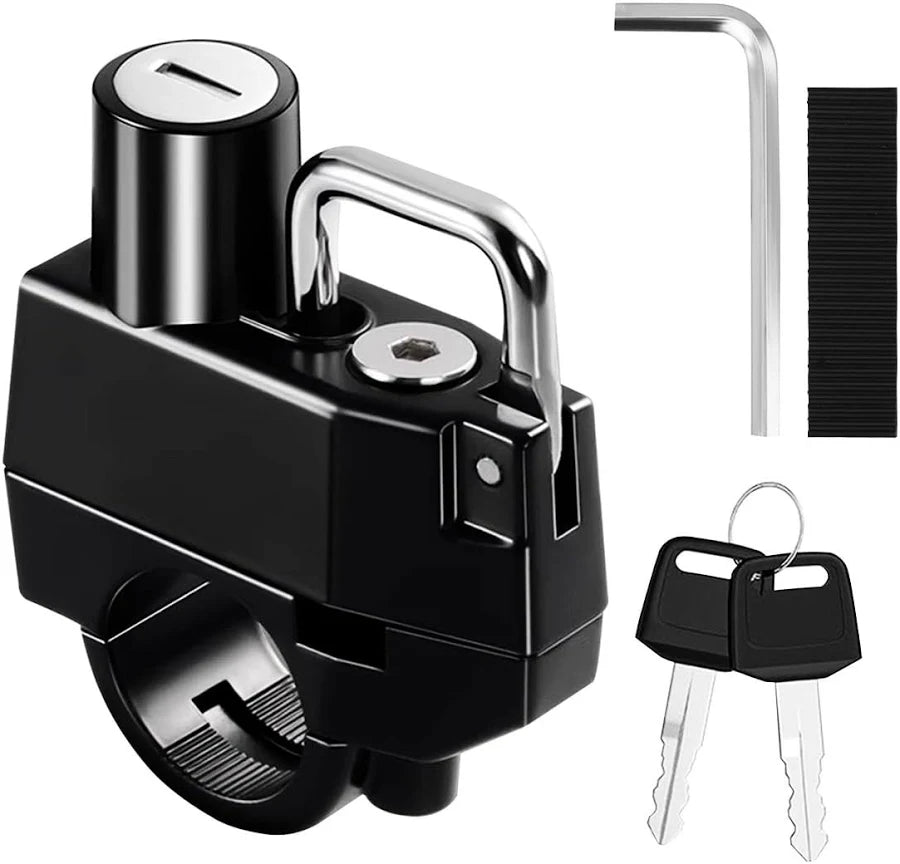 Universal Motorocycle & Bicycle Helmet Lock (Handlebar Mount)