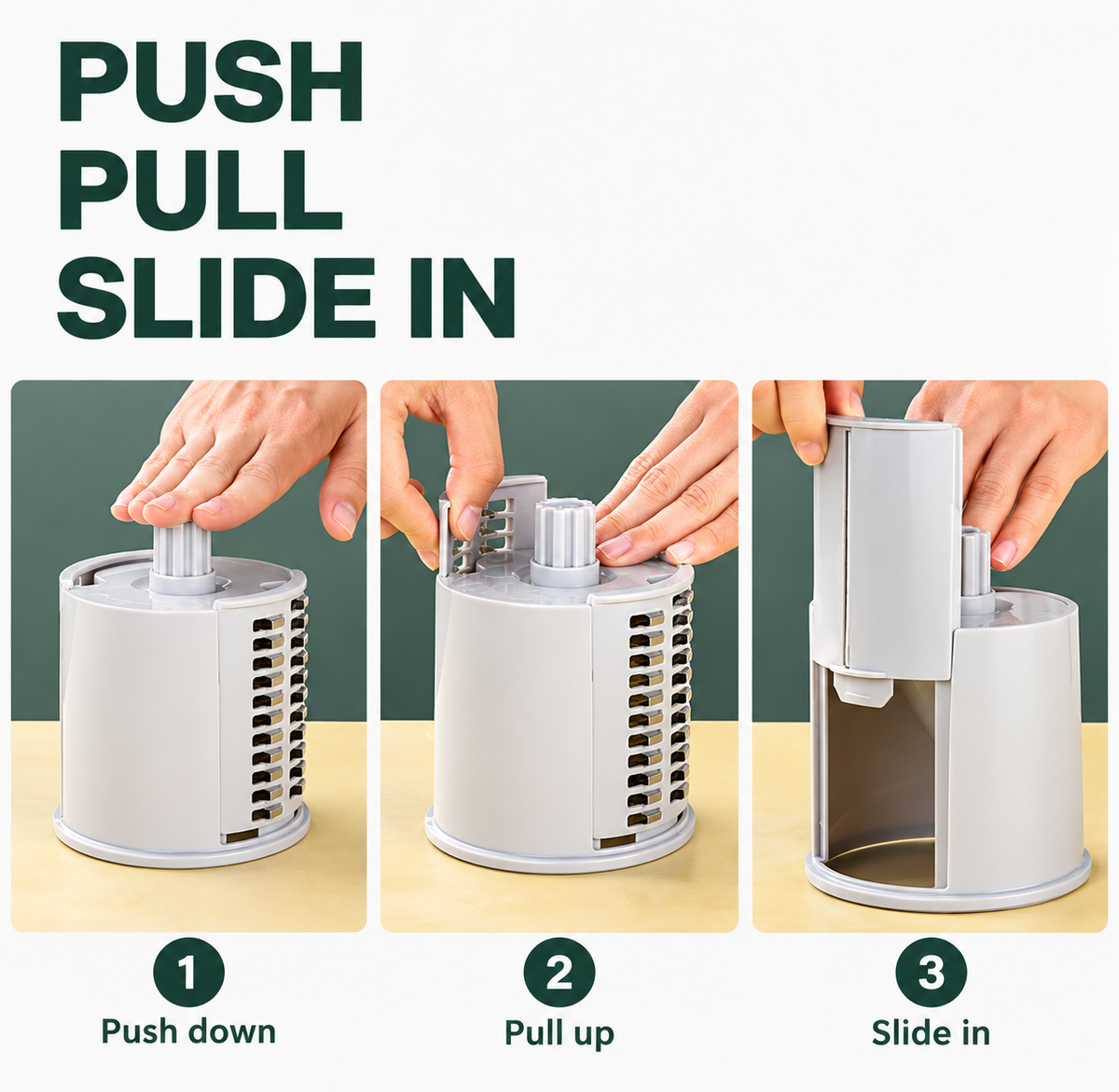 Manual Vegetable Slicer & Cutter – Multi-Blade Kitchen Tool
