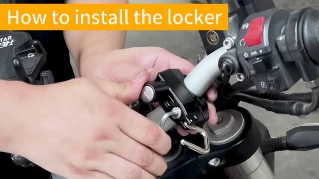 Universal Motorocycle & Bicycle Helmet Lock (Handlebar Mount)